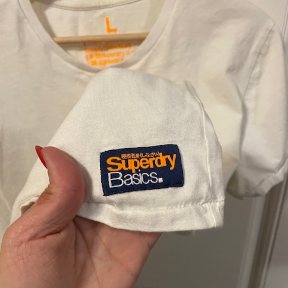 Superdry Basics Essential Embroidered T-Shirt. - Picture 2 of 4